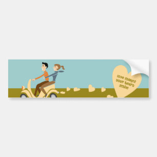 Autocollant De Voiture adhésif pour pare-chocs d'amour de scooter