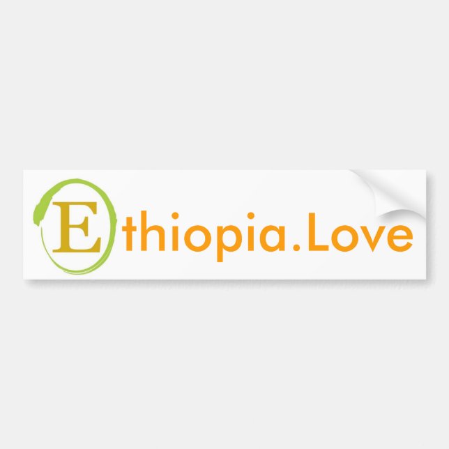Autocollant De Voiture Adhésif pour pare-chocs d'amour d'EOR Ethiopie (Devant)