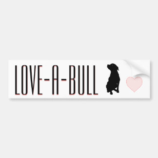 Autocollant De Voiture Adhésif pour pare-chocs d'Amour-UN-Taureau Pitbull