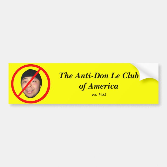 Autocollant De Voiture Adhésif pour pare-chocs d'Anti-Don le (Devant)