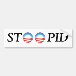 Autocollant De Voiture Adhésif pour pare-chocs d'Anti-Obama STOOPID