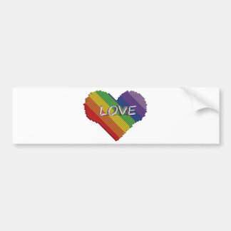 Autocollant De Voiture Adhésif pour pare-chocs d'arc-en-ciel d'amour