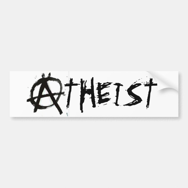 AUTOCOLLANT DE VOITURE ADHÉSIF POUR PARE-CHOCS D'ATHÉE D'ANARCHISTE (Devant)