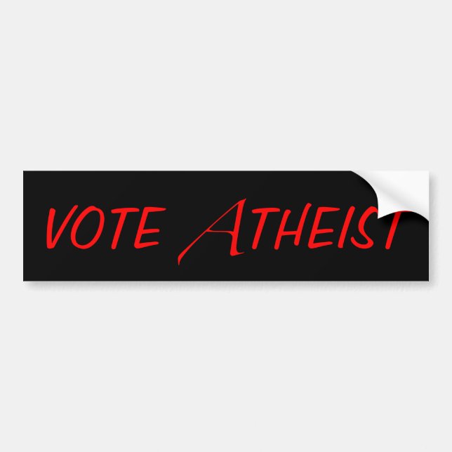 Autocollant De Voiture Adhésif pour pare-chocs d'athée de vote (Devant)