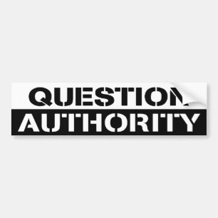 AUTOCOLLANT DE VOITURE ADHÉSIF POUR PARE-CHOCS D'AUTORITÉ DE QUESTION