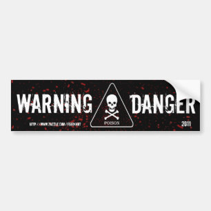 Autocollant De Voiture Adhésif pour pare-chocs d'avertissement de danger