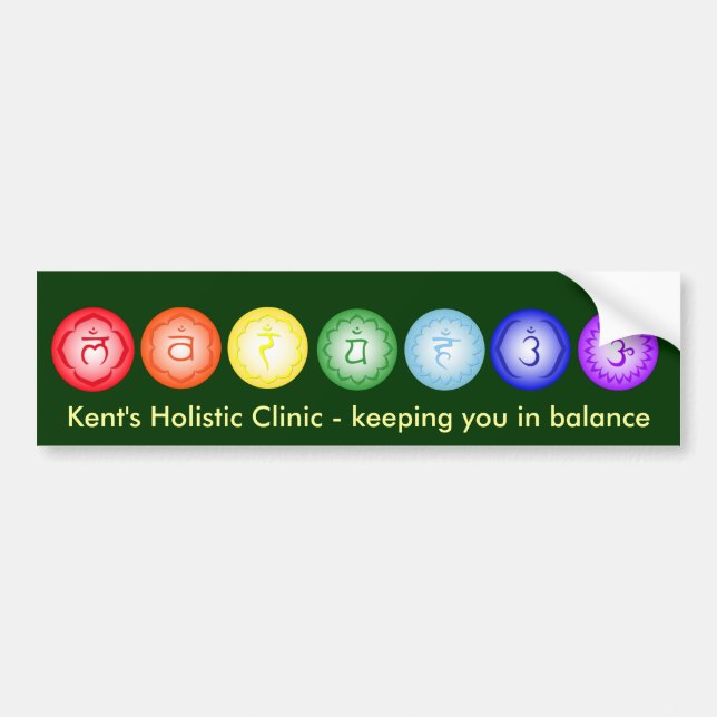 Autocollant De Voiture Adhésif pour pare-chocs de 7 Chakras (Devant)