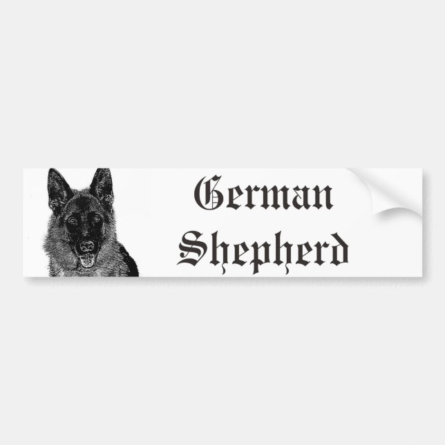 Autocollant De Voiture Adhésif pour pare-chocs de berger allemand (Devant)
