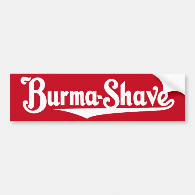 Autocollant De Voiture Adhésif pour pare-chocs de Birmanie-Rasage (Devant)