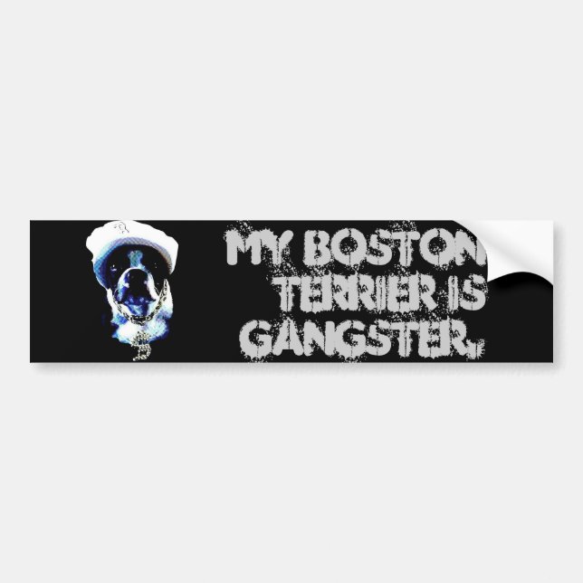 Autocollant De Voiture Adhésif pour pare-chocs de Boston Terrier de (Devant)