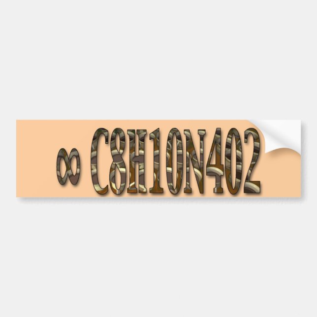 Autocollant De Voiture Adhésif pour pare-chocs de café de geek (Devant)