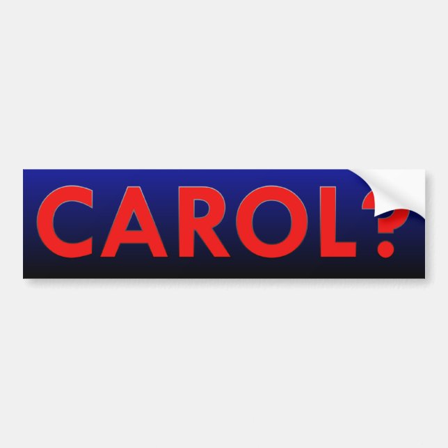 Autocollant De Voiture Adhésif pour pare-chocs de Carol (Devant)
