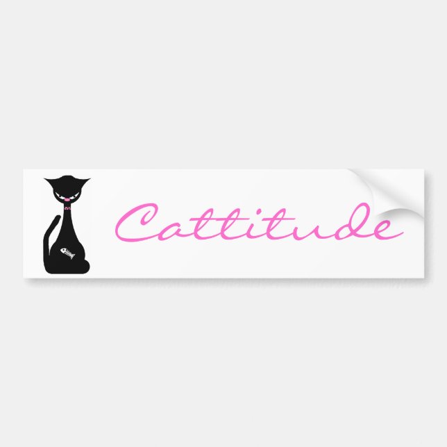Autocollant De Voiture Adhésif pour pare-chocs de Cattitude (Devant)
