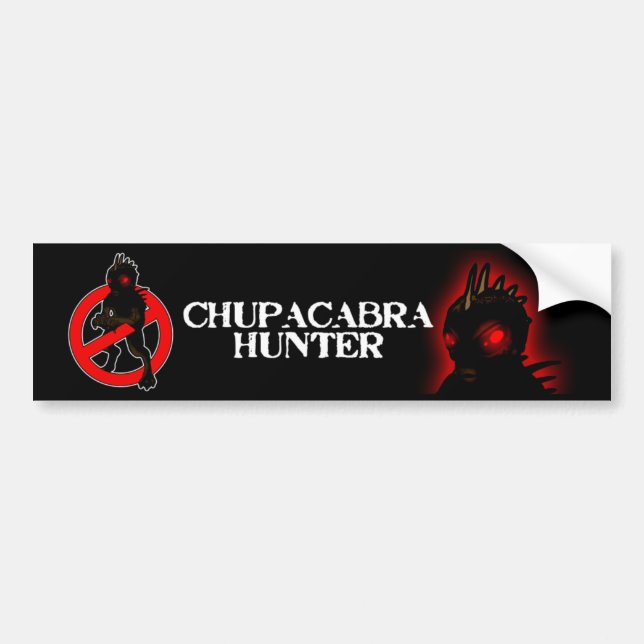 Autocollant De Voiture Adhésif pour pare-chocs de CHASSEUR de CHUPACABRA (Devant)