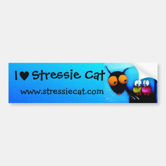 Autocollant De Voiture Adhésif pour pare-chocs de chat de Stressie (Devant)