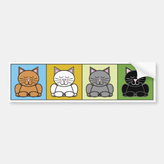 Autocollant De Voiture Adhésif pour pare-chocs de chat de zen