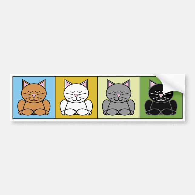 Autocollant De Voiture Adhésif pour pare-chocs de chat de zen (Devant)