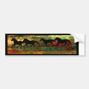Autocollant De Voiture Adhésif pour pare-chocs de cheval sauvage