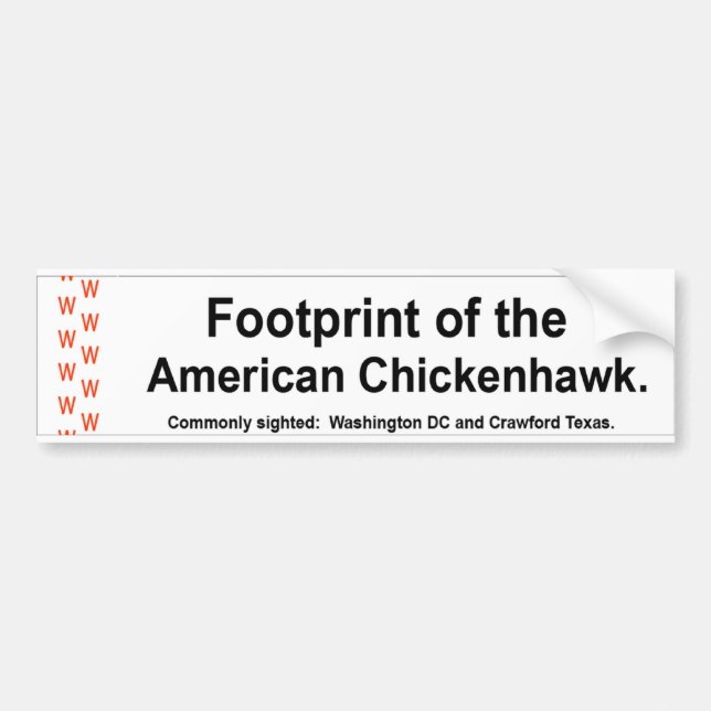 Autocollant De Voiture Adhésif pour pare-chocs de Chickenhawk d'Américain (Devant)