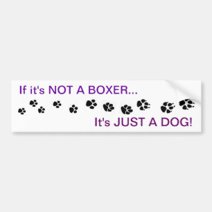 Autocollant De Voiture Adhésif pour pare-chocs de chien de boxeur