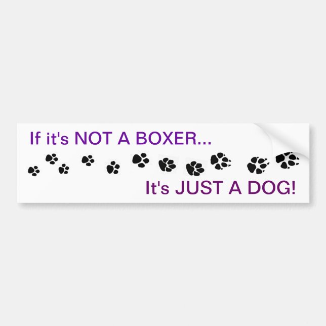 Autocollant De Voiture Adhésif pour pare-chocs de chien de boxeur (Devant)