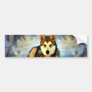 Autocollant De Voiture Adhésif pour pare-chocs de chiots de Malamute