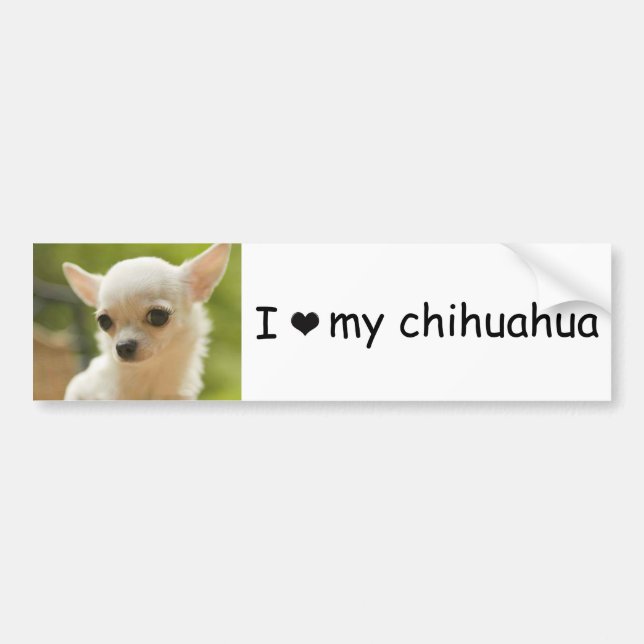 Autocollant De Voiture adhésif pour pare-chocs de chiwawa (Devant)