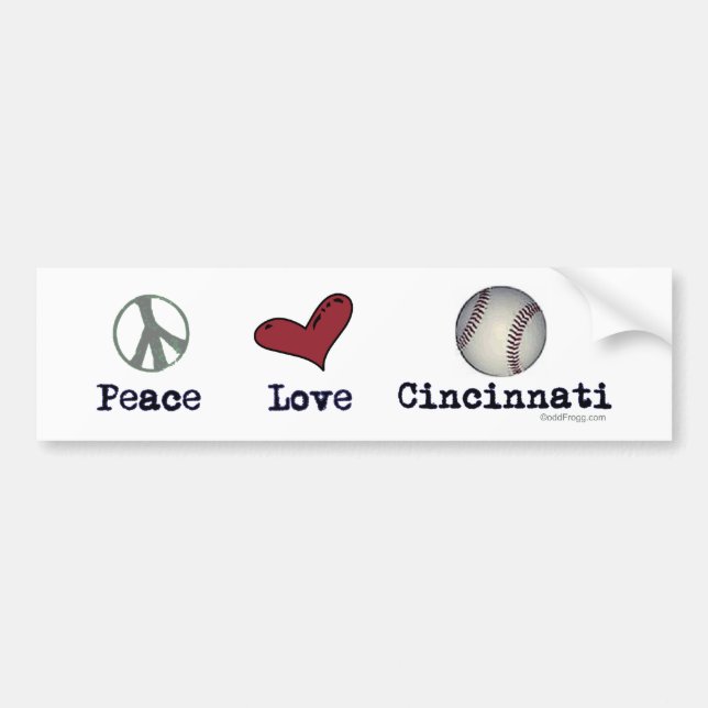 Autocollant De Voiture Adhésif pour pare-chocs de Cincinnati d'amour de (Devant)