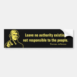 Autocollant De Voiture Adhésif pour pare-chocs de citation de Jefferson