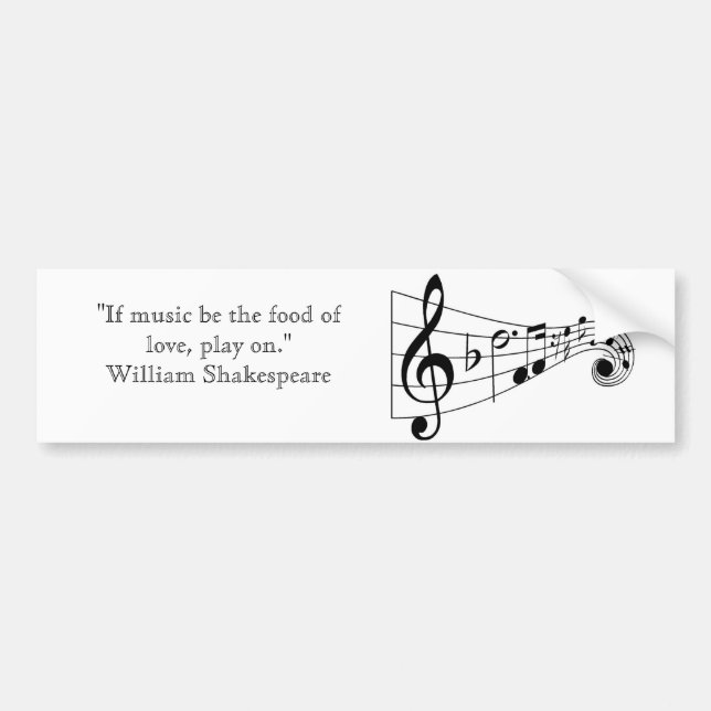 Autocollant De Voiture Adhésif pour pare-chocs de citation de musique de (Devant)
