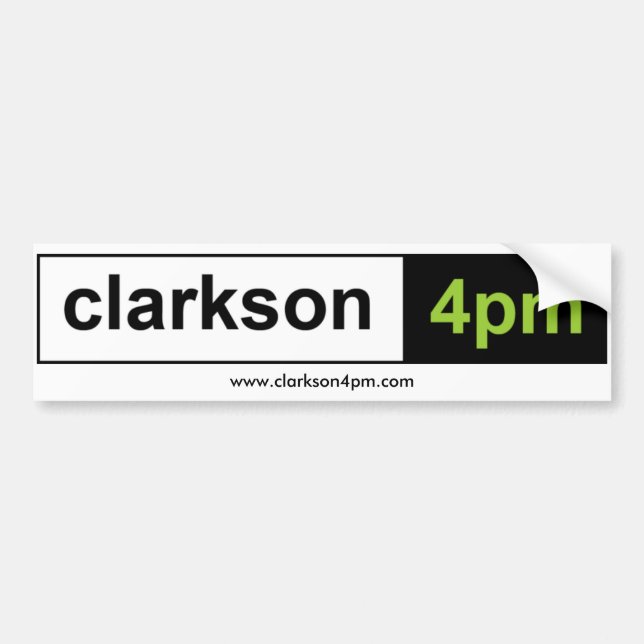 Autocollant De Voiture Adhésif pour pare-chocs de Clarkson4pm (Devant)