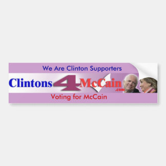 Autocollant De Voiture Adhésif pour pare-chocs de Clintons4McCain