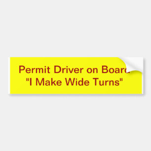 Autocollant De Voiture Adhésif pour pare-chocs de conducteur d'étudiant