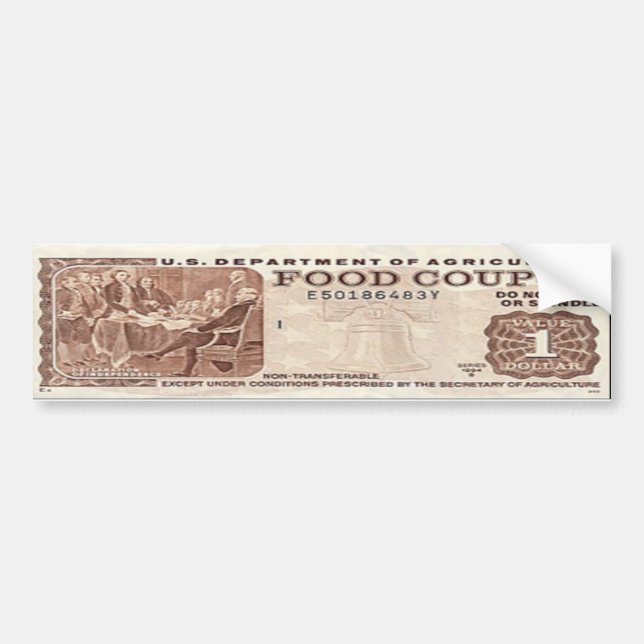 Autocollant De Voiture Adhésif pour pare-chocs de coupon alimentaire (Devant)