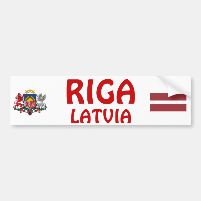 Autocollant De Voiture Adhésif pour pare-chocs de coutume de Riga (Devant)