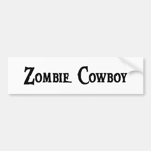 Autocollant De Voiture Adhésif pour pare-chocs de cowboy de zombi (Devant)