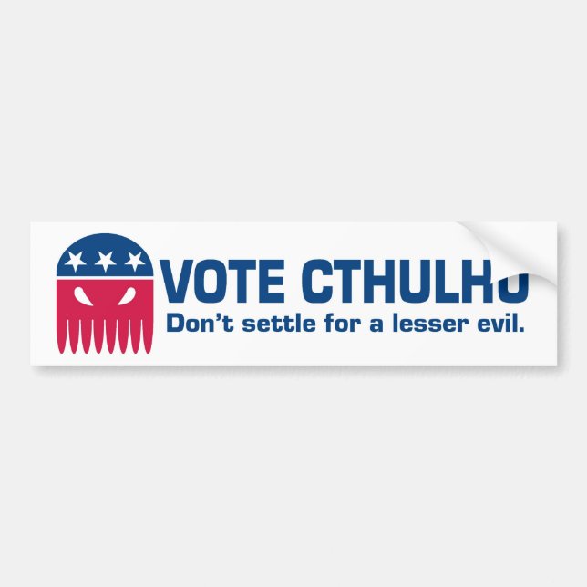 Autocollant De Voiture Adhésif pour pare-chocs de Cthulhu de vote (Devant)