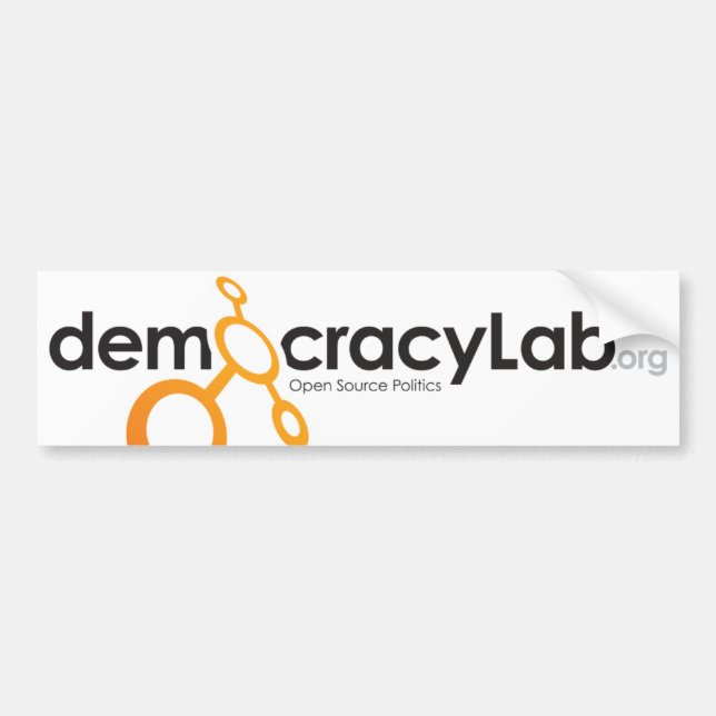 Autocollant De Voiture Adhésif pour pare-chocs de DemocracyLab (Devant)