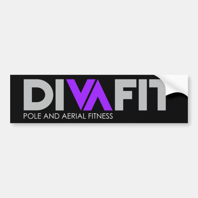Autocollant De Voiture Adhésif pour pare-chocs de DivaFit (foncé) (Devant)
