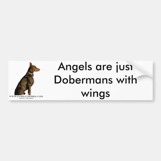 Autocollant De Voiture adhésif pour pare-chocs de dobermann (Devant)