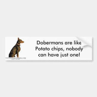 Autocollant De Voiture adhésif pour pare-chocs de dobermann