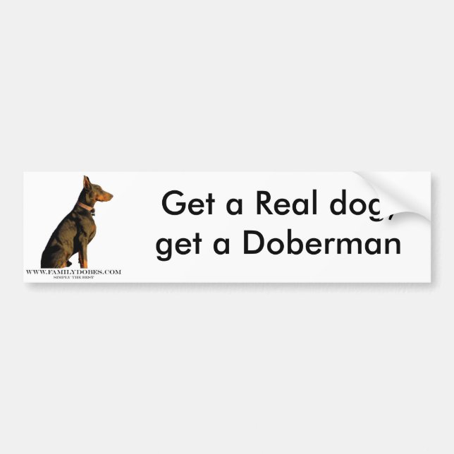 Autocollant De Voiture adhésif pour pare-chocs de dobermann (Devant)