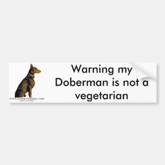 Autocollant De Voiture adhésif pour pare-chocs de dobermann