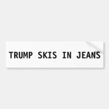 Adhésif pour pare-chocs de Donald Trump - skis