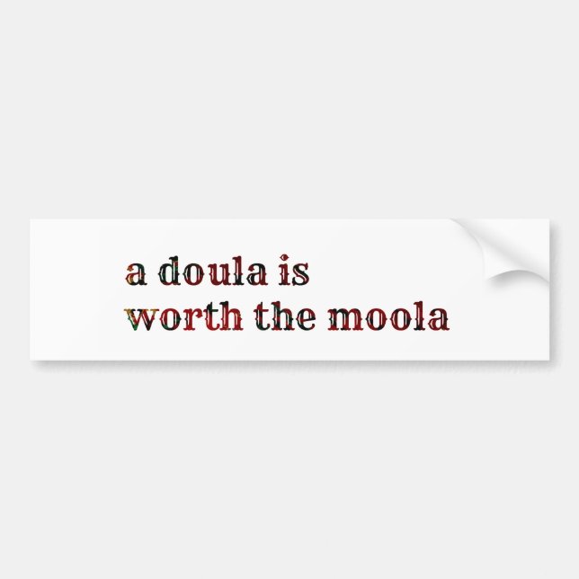 Autocollant De Voiture Adhésif pour pare-chocs de Doula (Devant)
