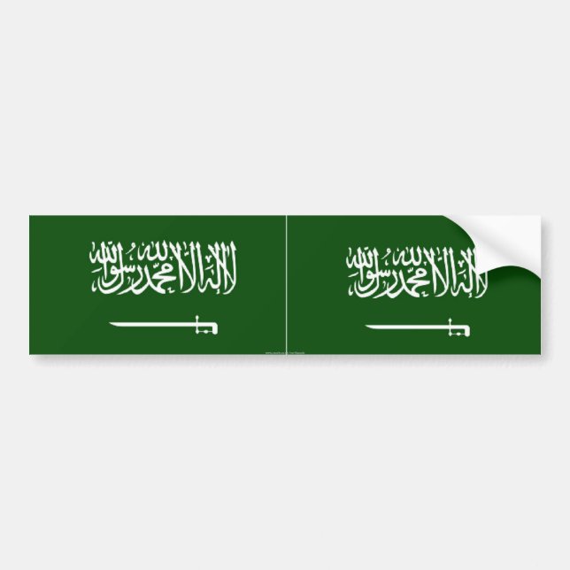 Autocollant De Voiture Adhésif pour pare-chocs de drapeau de l'Arabie (Devant)