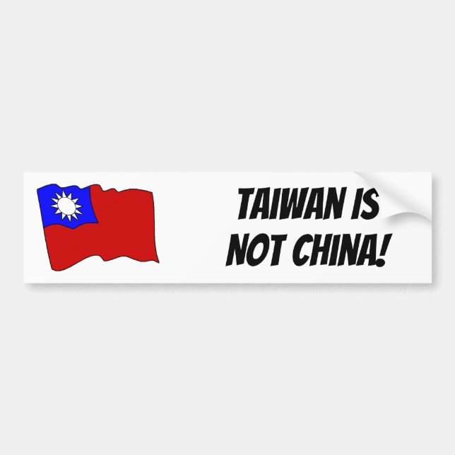 Autocollant De Voiture Adhésif pour pare-chocs de drapeau de Taïwan (Devant)