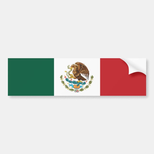 Autocollant De Voiture Adhésif pour pare-chocs de drapeau mexicain (Devant)