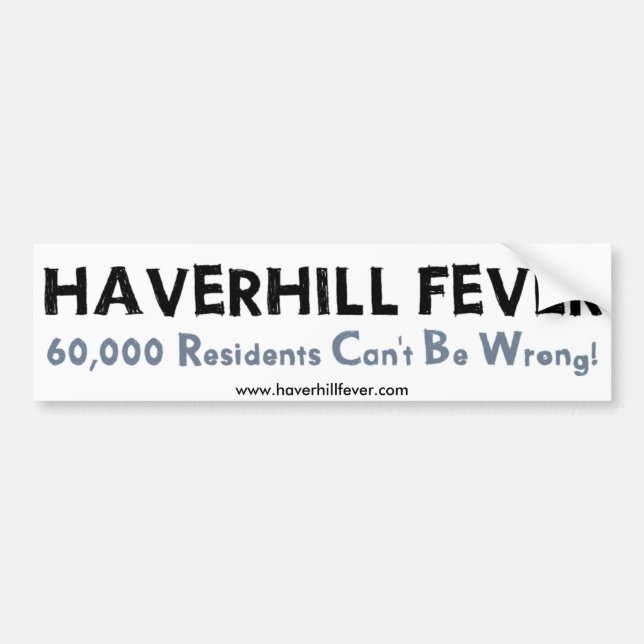 Autocollant De Voiture Adhésif pour pare-chocs de fièvre de Haverhill (Devant)