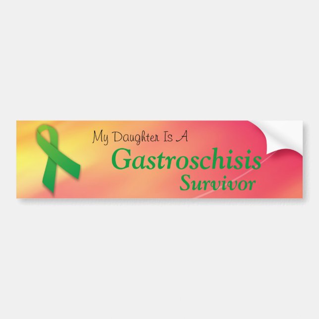 Autocollant De Voiture Adhésif pour pare-chocs de fille de gastroschisis (Devant)